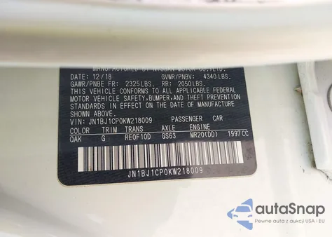 2019 Nissan Rogue Sport S from USA, damaged, VIN JN1BJ1CP0KW218009